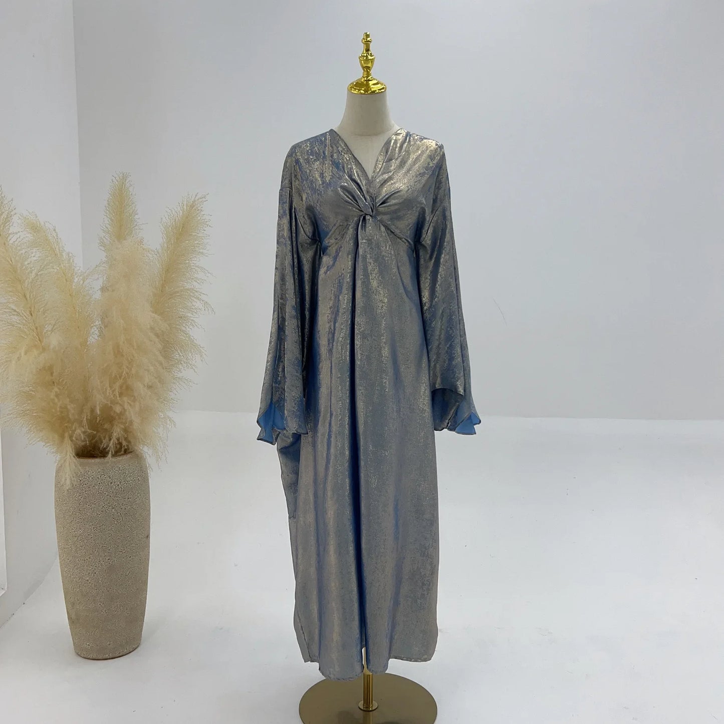 Modest Muslim Batwing Sleeve Gradient Color Tassel Kaftan Eid Al Adha Party Evening Dresses Moroccan Turkey Dubai Abaya Islam