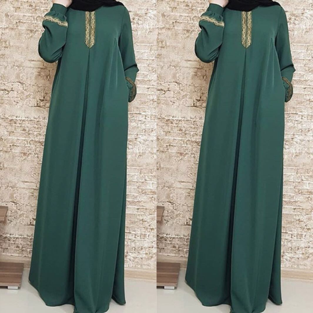 Muslim Woman Abaya Islamic Clothing Abaya Dubai Turkish Indoneisa Islam National Style Print Loose Long Skirt Woman Casual Abaya