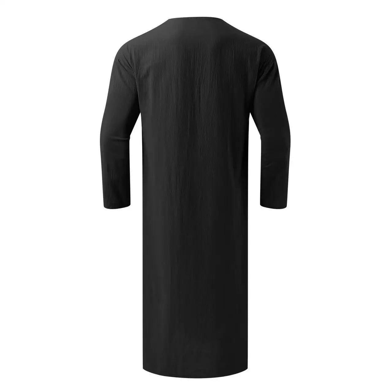 Jubba Thobe Islamic Arabic Kaftan Men Linen Cotton Solid Short Sleeve Hooded Robes Dubai Middle East Muslim Clothes Abaya Homme