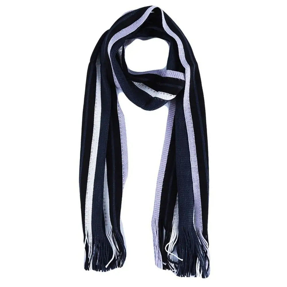 Casual Cashmere Men Striped Scarf Thick Tassel Stole Winter Long Shawl Soft Neck Warm Neck Wrap new Scarf &Wrap