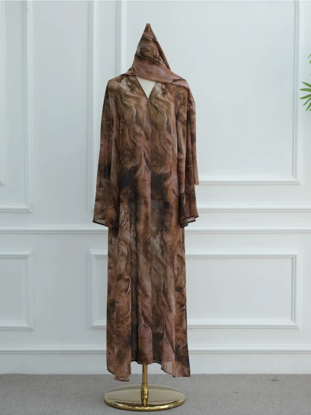 Eid Abaya for Women Print Cardigan Scarf Set Muslim Dresses Ramadan Morocco Dubai Jalabiya Kaftan Vestidos Arab Long Robe 2025