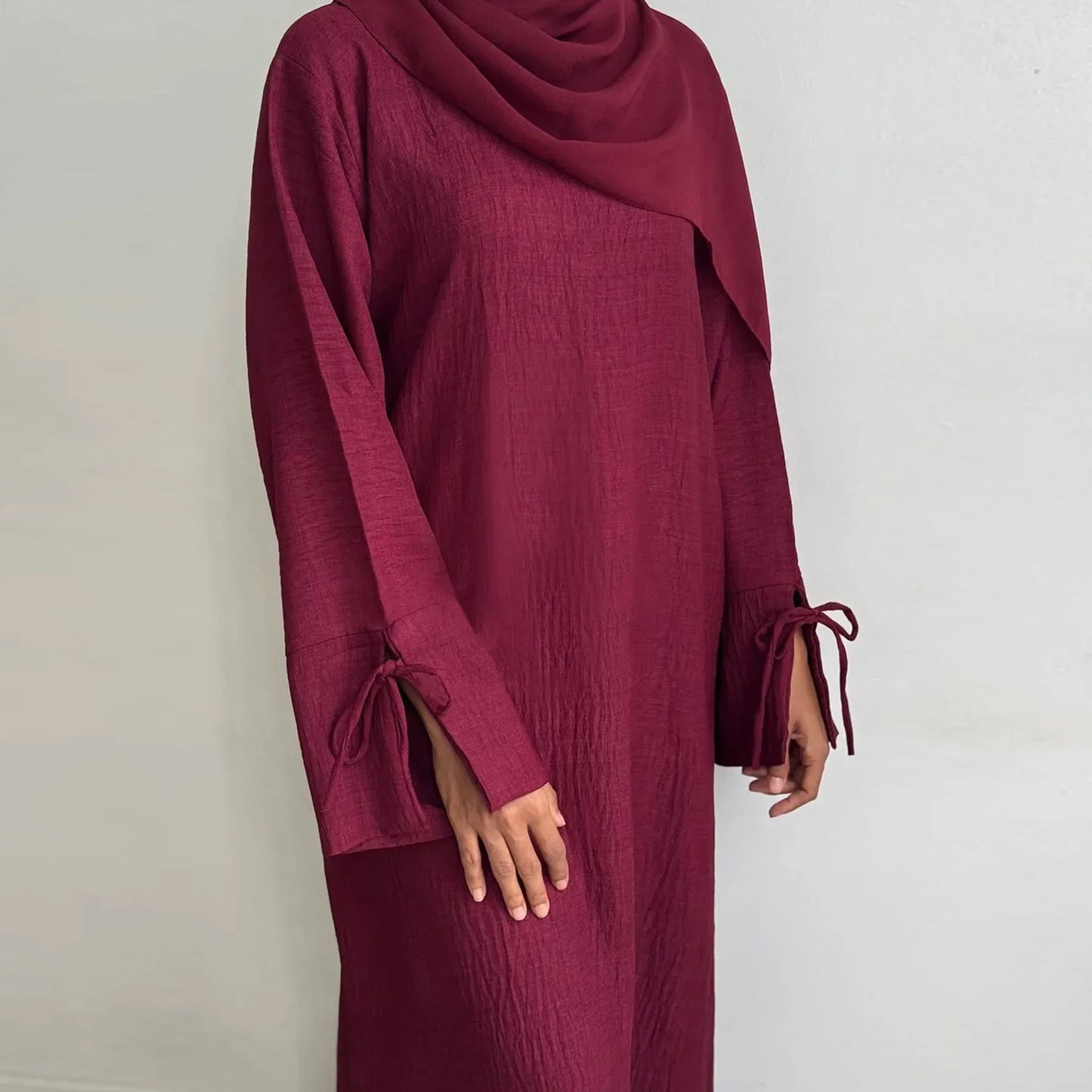 2025 New Ramadan Abaya Women Muslim Dress Solid Color Robe Dubai Abayas Eid Islam Clothing Turkish Casual Modest Robe for Adult