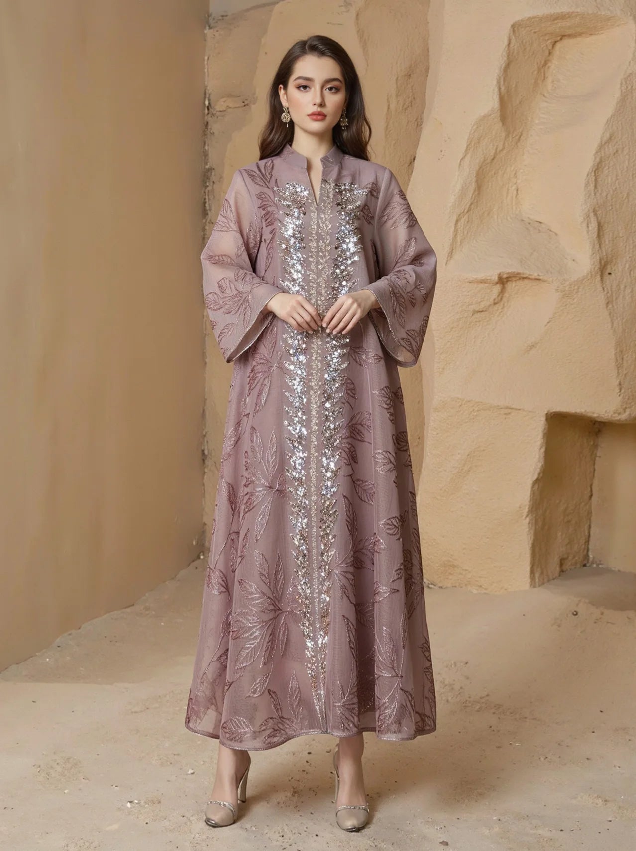 Women Dress Eid Muslim Abaya Party Dresses Sequins Ramadan Mesh Embroidery Jalabiya Dubai Abayas Kaftan Vestidos Arab Long Robe