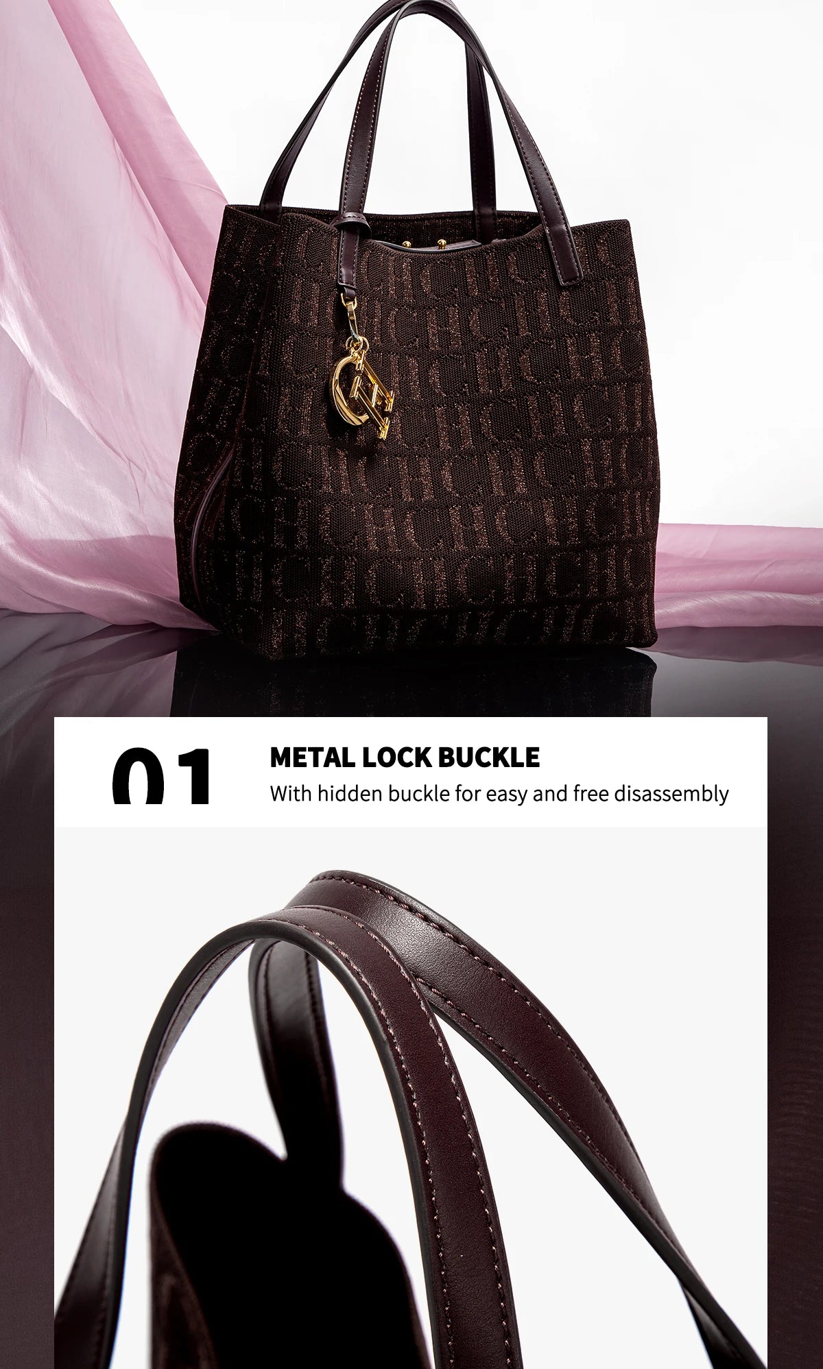Accessories Handbag Fashion New Solid Color Women's Bucket Bag Large Capacity Letter Design Small Card Bag