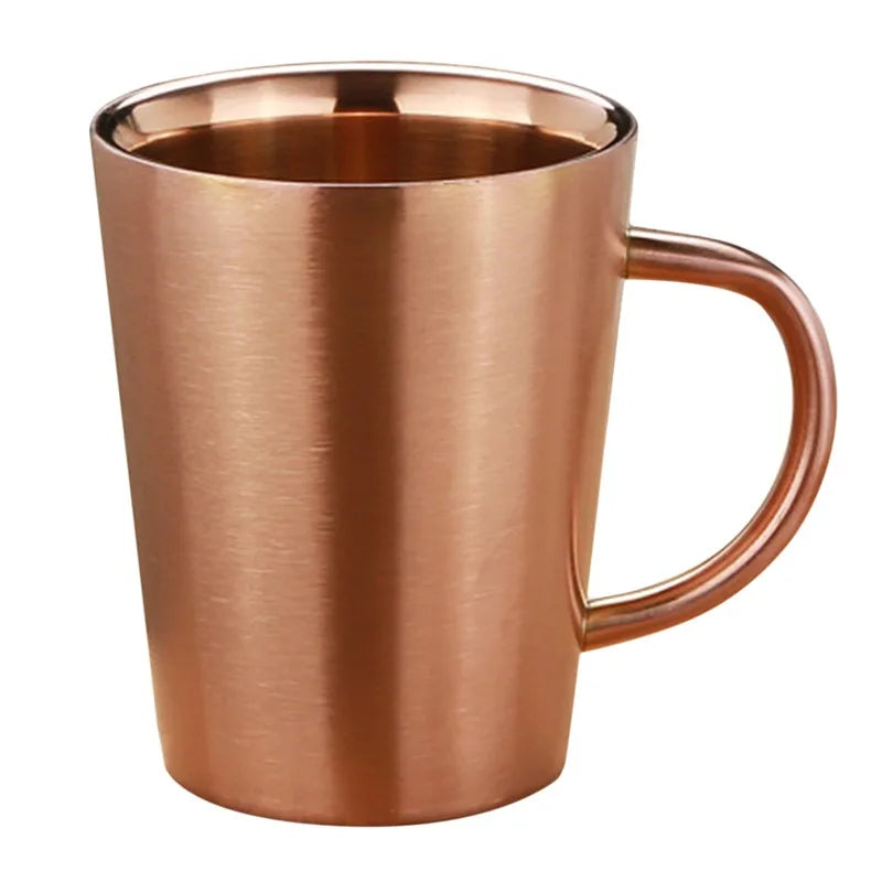 Double Wall Stainless Steel Coffee Mug with lid Portable Cup Travel Tumbler Jug Milk Tea Cups Office Water Mugs