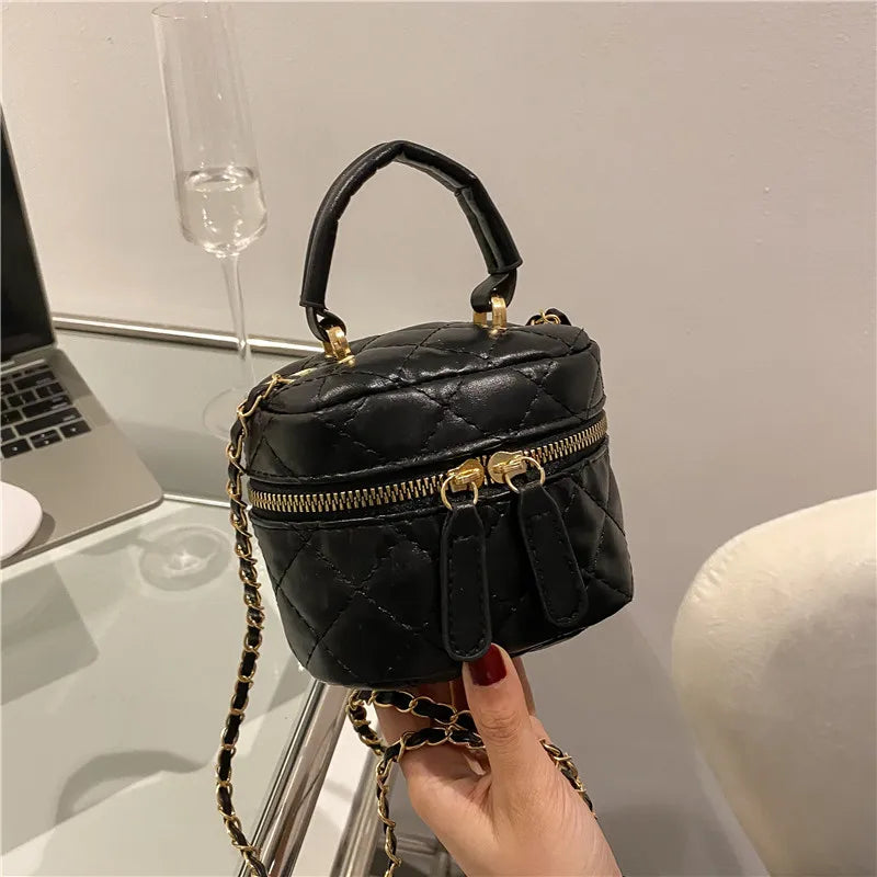 Trendy  Buet Handbag Women's Crossbody Bag Luxury Feel Small  Design Handbag Soft PU Leather Zipper Closure Casual