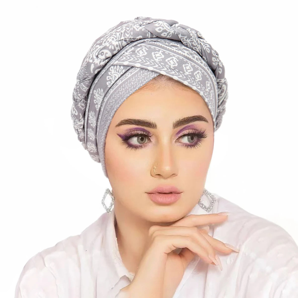 New Headscarf for Muslim Women Trendy Print Turban Bonnet Hijab Caps Inner Hijabs Femme Musulman Arab Wrap Turbantes
