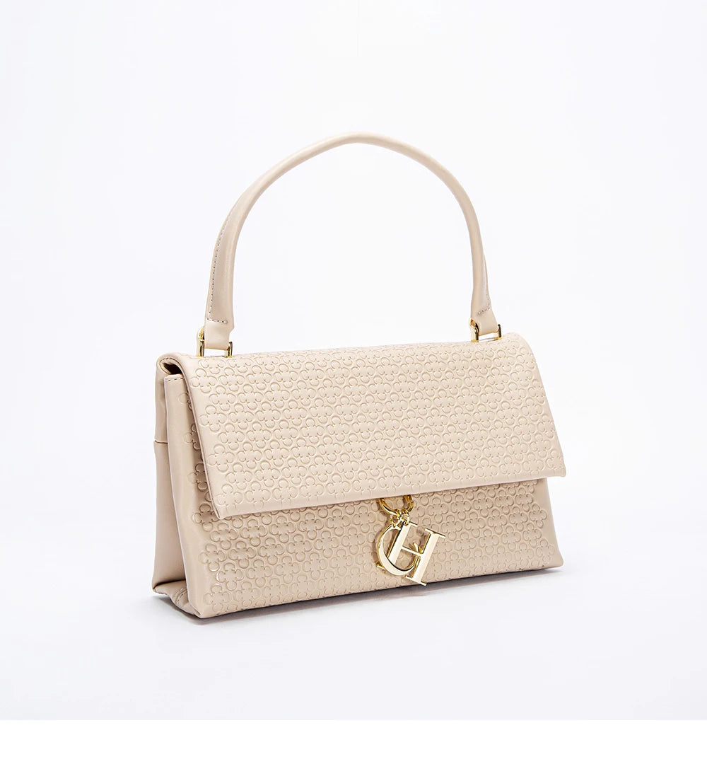 Unique Fashion Printed Women's Handbag Metal Accessories Solid Color Elegant Simplicity Women's Shoulder Bag