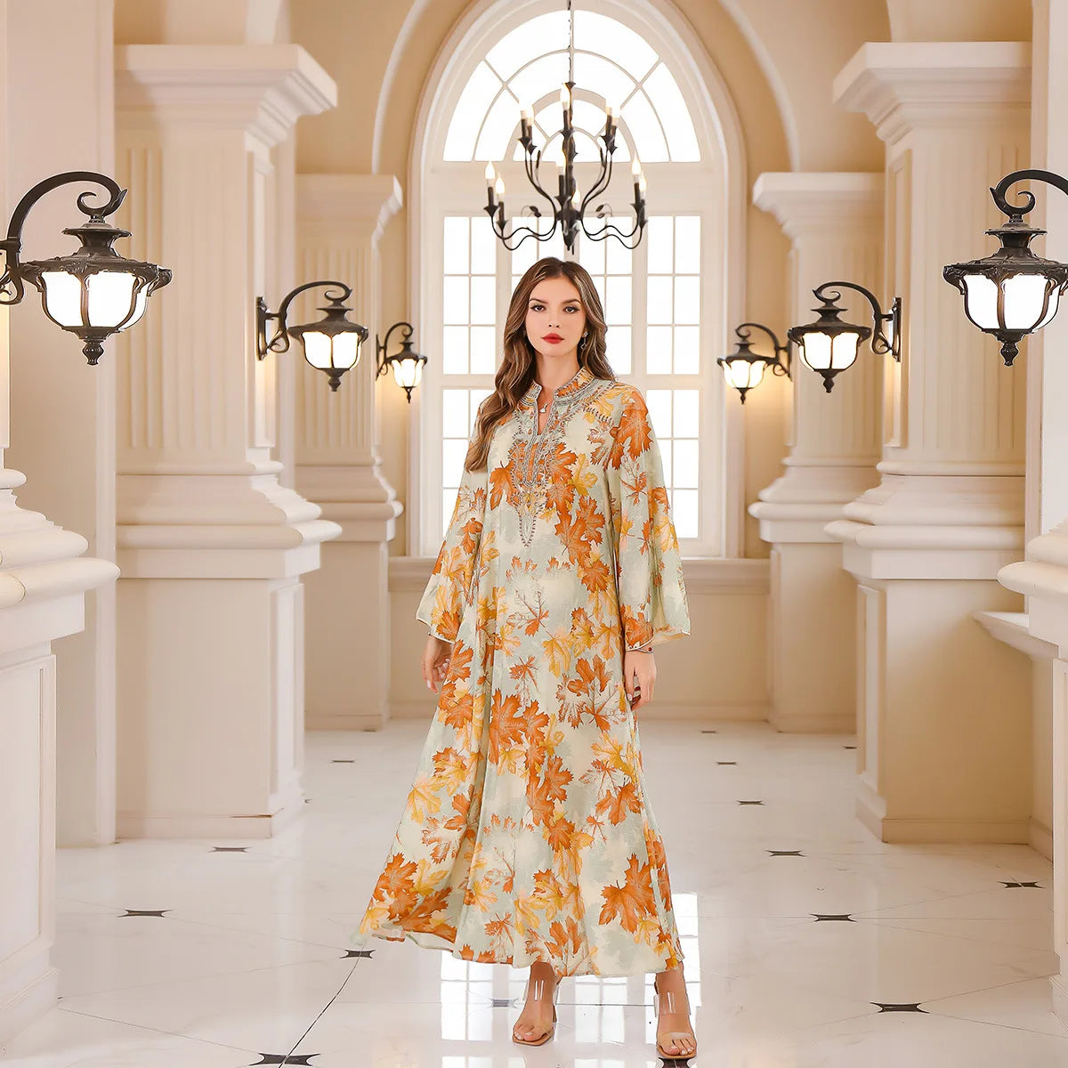 Abaya Dress - Summer Dubai Style Muslim Maxi Robe Long Dress Suitable for Casual and Outdoor Occasions