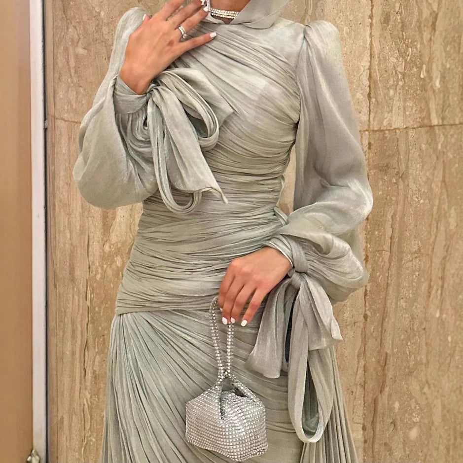 Eid Silky Muslim Women Party Dreses Jalabiya Ramadan Abaya Dubai Evening Long Dresses Vestidos Largos Arab Robe Morocco Kaftan