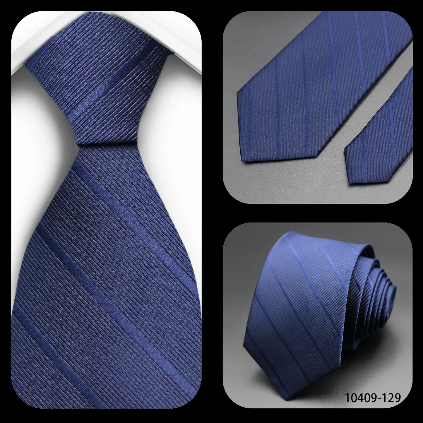Tie Gravatas Fashion Wholesale Woven Striped Necktie Wedding Accessories Blue Man Fit Group Party Office Neck Ties