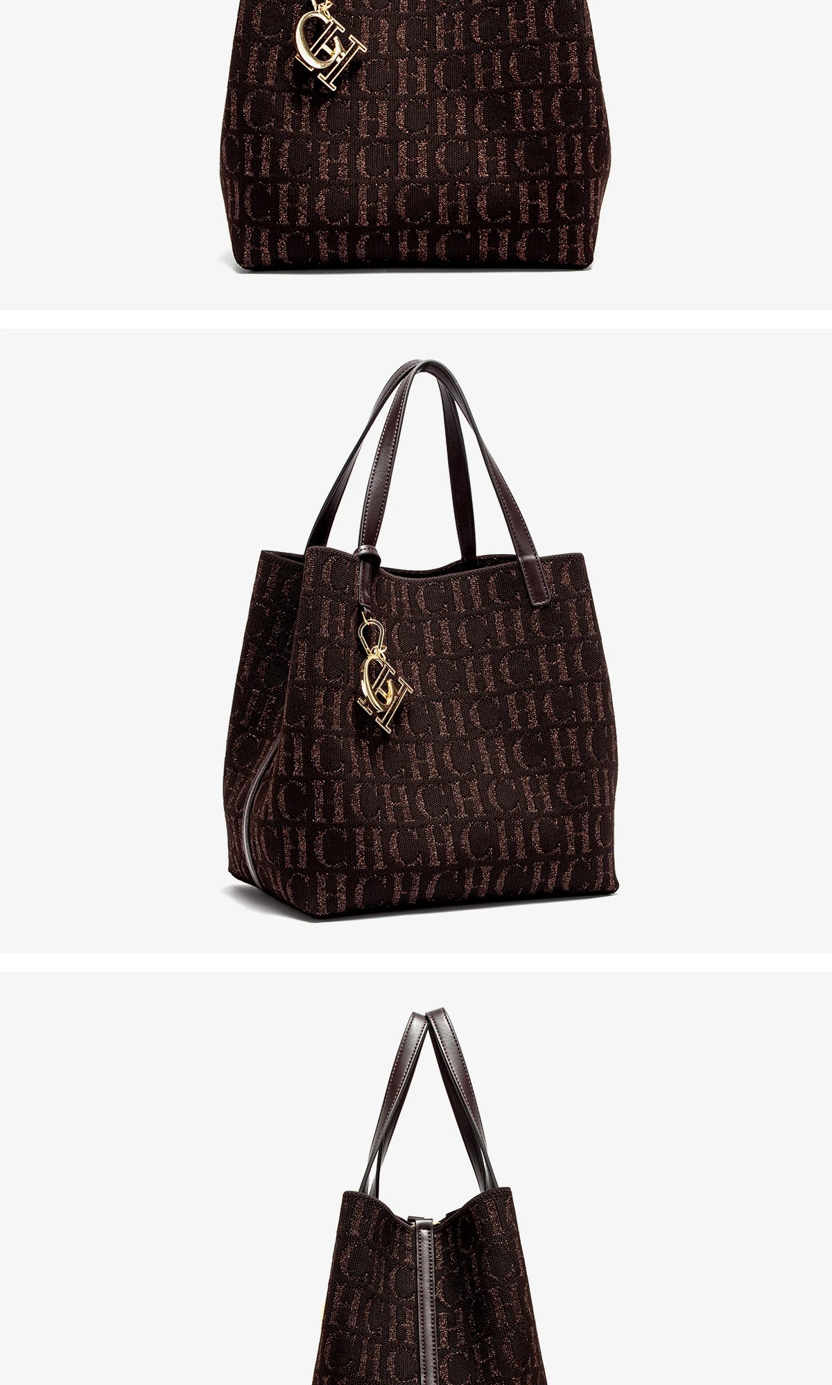 Accessories Handbag Fashion New Solid Color Women's Bucket Bag Large Capacity Letter Design Small Card Bag