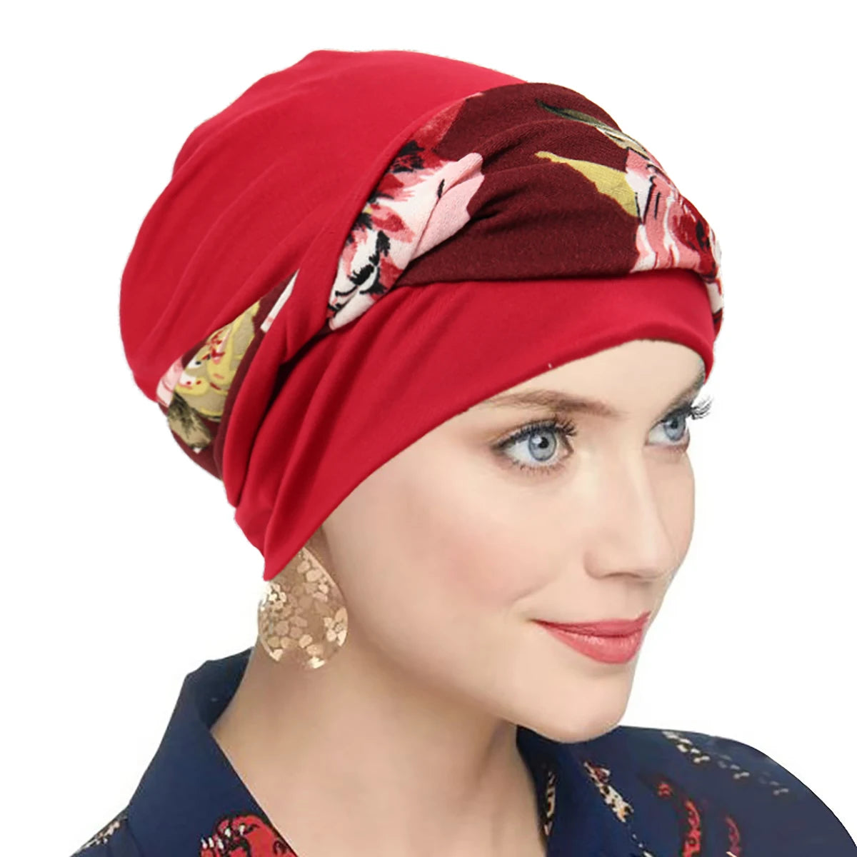 2025 New Muslim Women Twist Braid Turban Hats Pre Tied Headscarf Print Flower Hijabs Bandana Chemo Beanies Caps Cover