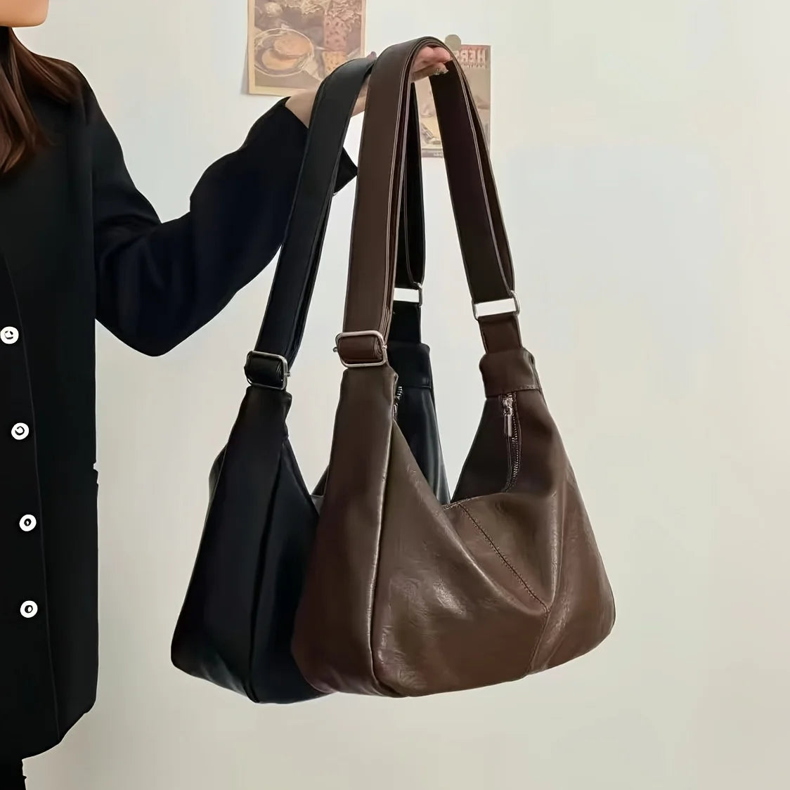 Large-capacity handbag, retro crossbody bag - elegant handbag, new tote bag, versatile crossbody bag