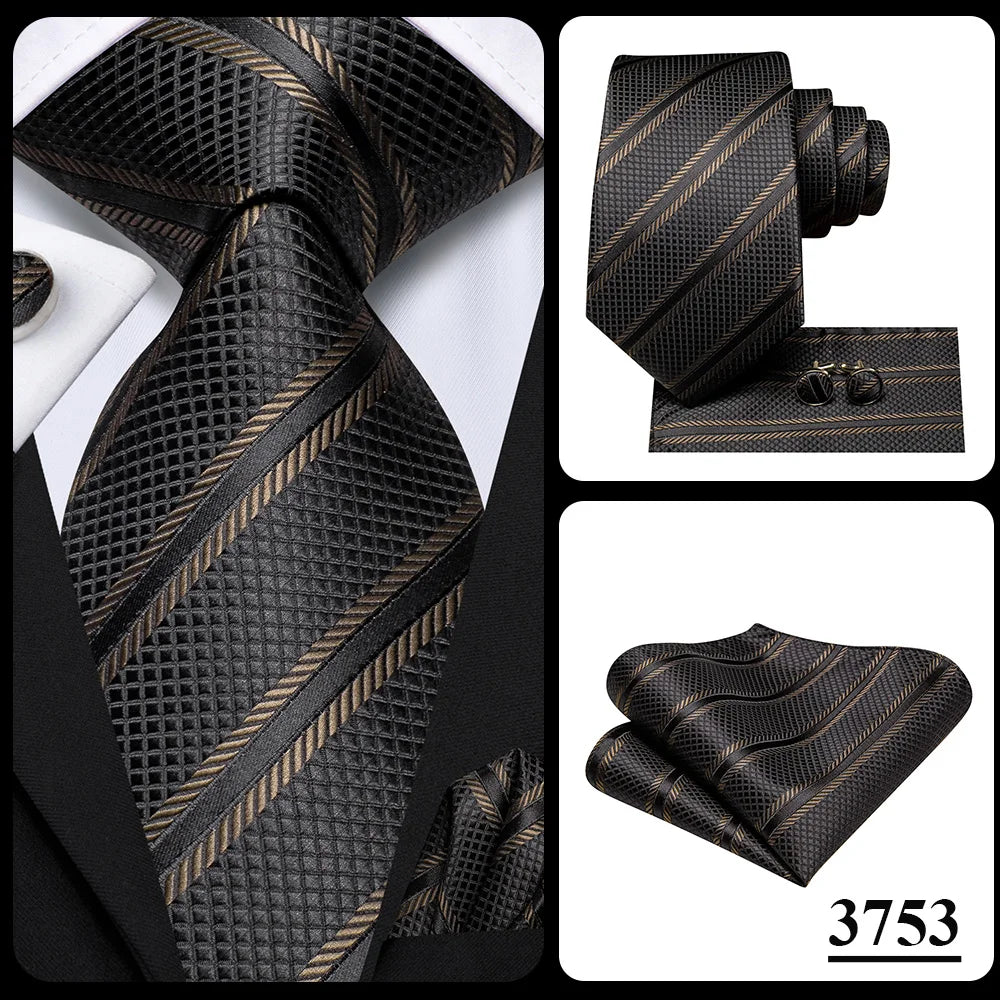 Hi-Tie Teal Green Floral Mens Fashion Necktie Handkerchief Cufflinks for Tuxedo Accessory Classic Silk Luxury Tie for Man Gift