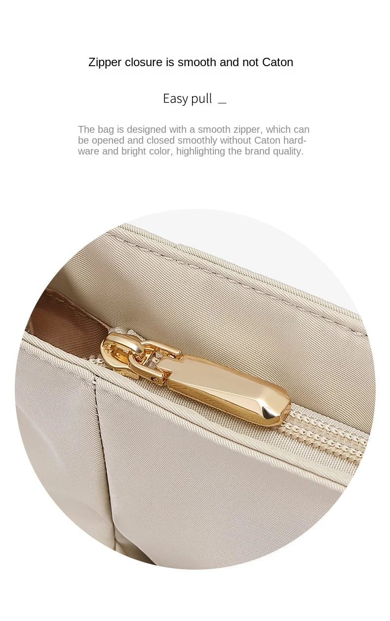 GOLF Women's Handbag Elegant Briefcase Tote Woman Business Leather Handle Nylon Lightweight 15 inch Shoulder Bag Multi Pockets