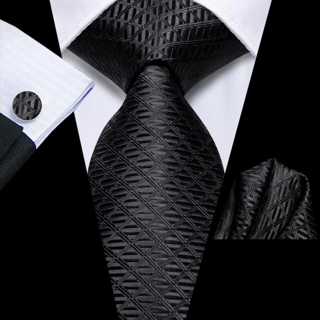 Hi-Tie Teal Green Floral Mens Fashion Necktie Handkerchief Cufflinks for Tuxedo Accessory Classic Silk Luxury Tie for Man Gift