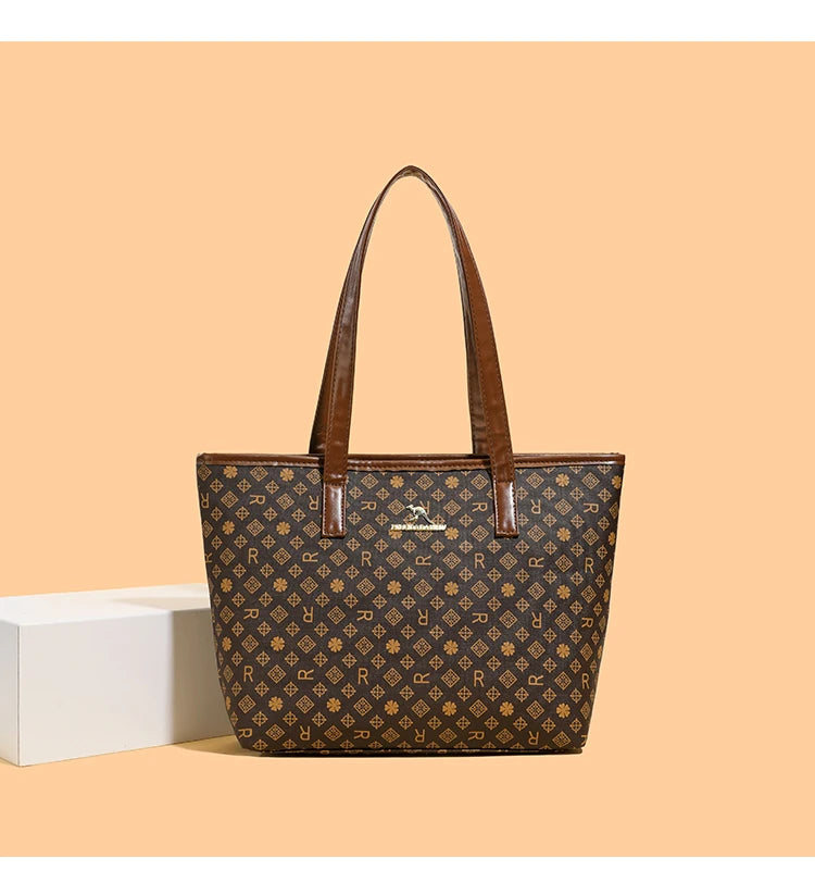 New women's cross-border fashion handbag, large-capacity shoulder bag, versatile and classic tote for commuting