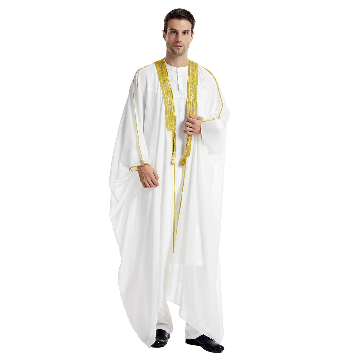 Eid Muslim Men Jubba Thobe Mens Cardigan Abaya Long Dress Islamic Ramadan Kimono Long Robe Saudi Arabic Musulman Caftan Dubai