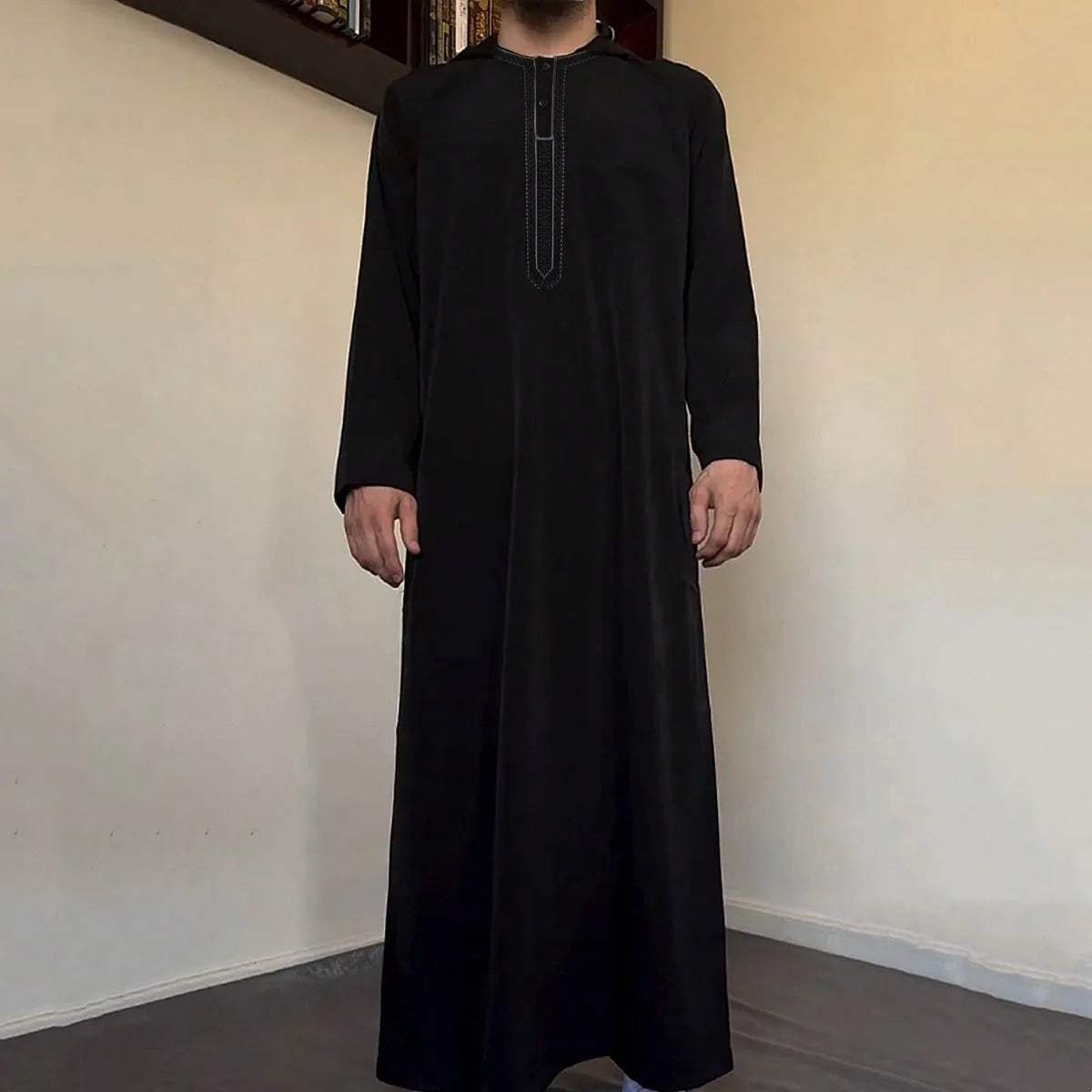 Mid East Islamic Men Clothes Muslim Fashion Abaya Men Embroidered Loose Stand Collar Long Robe Ethnic Style 2026 Man Jubba Thobe