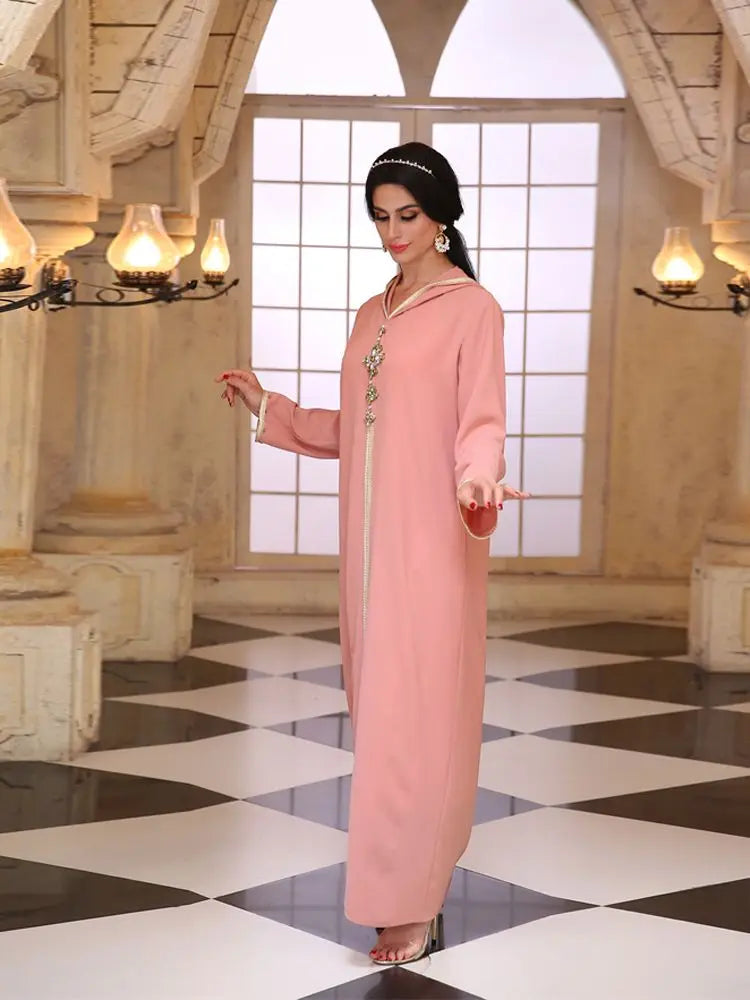 Ramadan Eid Pink Kebaya Abaya Dubai Turkey Islam Muslim Prayer Dress Abayas For Women Niqab Kaftan Robe Femme Musulmane Caftan