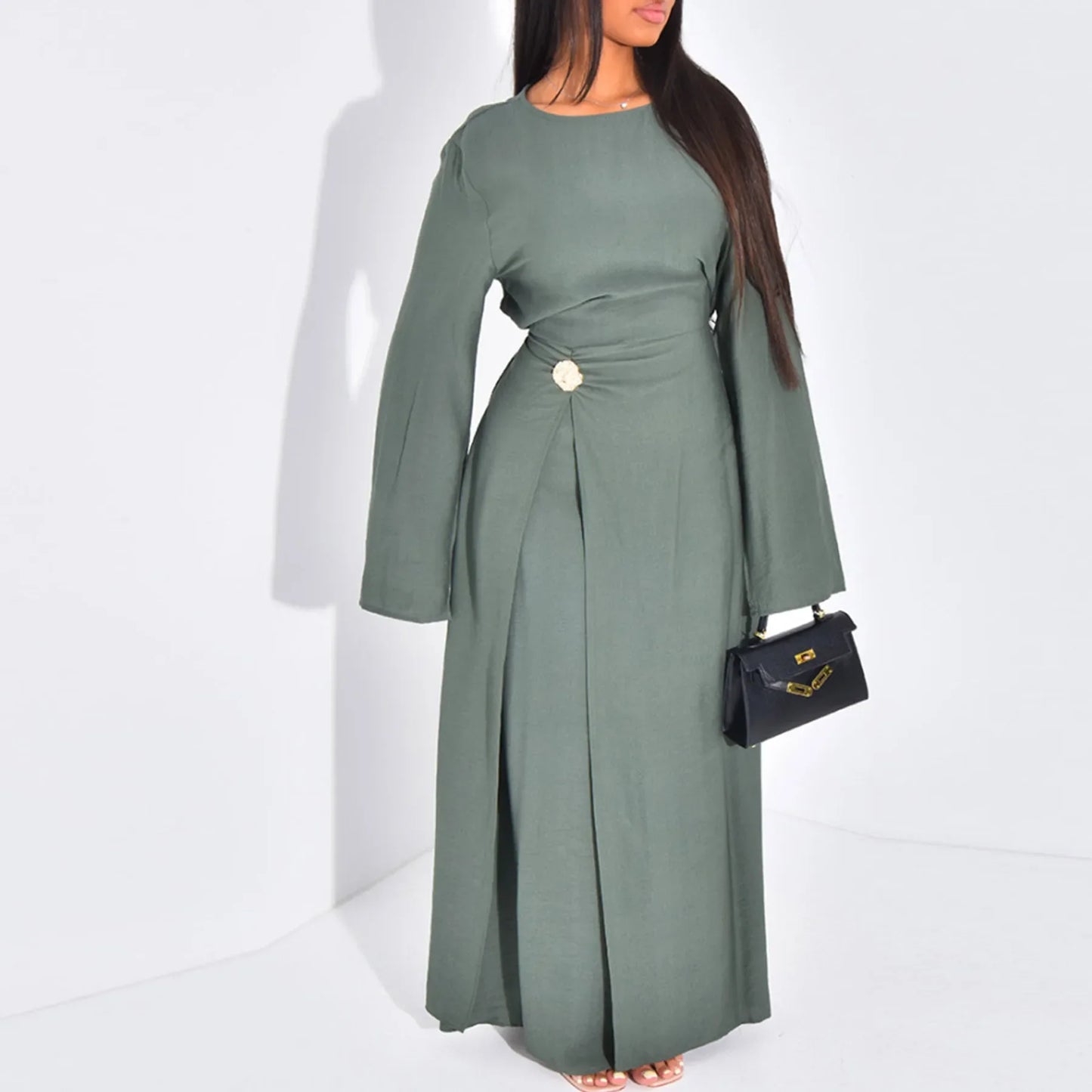 Muslim Long Robe Eid Abaya for Women Wrap Dresses Ramadan Morocco Dubai Luxury Kaftan Islam Saudi Vestidos Arab Jalabiya Abayas