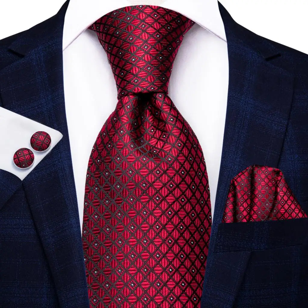 Hi-Tie Blue Business Solid 100% Silk Men's Tie NeckTie 8.5cm Ties for Men Formal Luxury Wedding High Quality Gravata