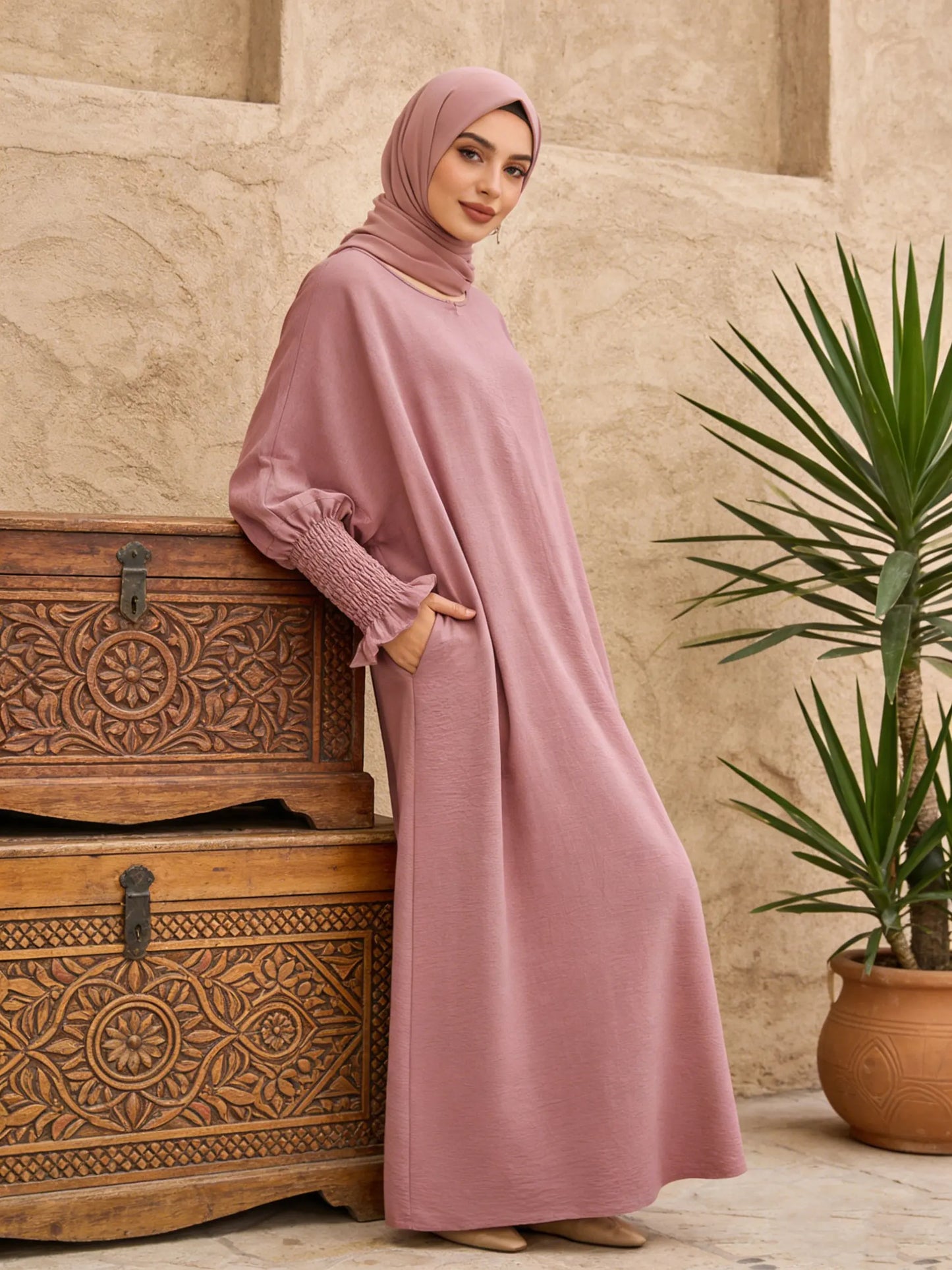 Minimalist Black Front-Zip Plain Abaya Maxi Dress Women Muslim Egyptian Kaftan Ramadan Jalabiya Islam Saudi Arabic Outfits 2025