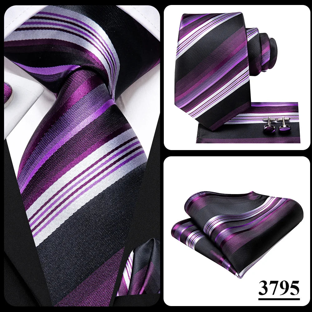 Hi-Tie Teal Green Floral Mens Fashion Necktie Handkerchief Cufflinks for Tuxedo Accessory Classic Silk Luxury Tie for Man Gift