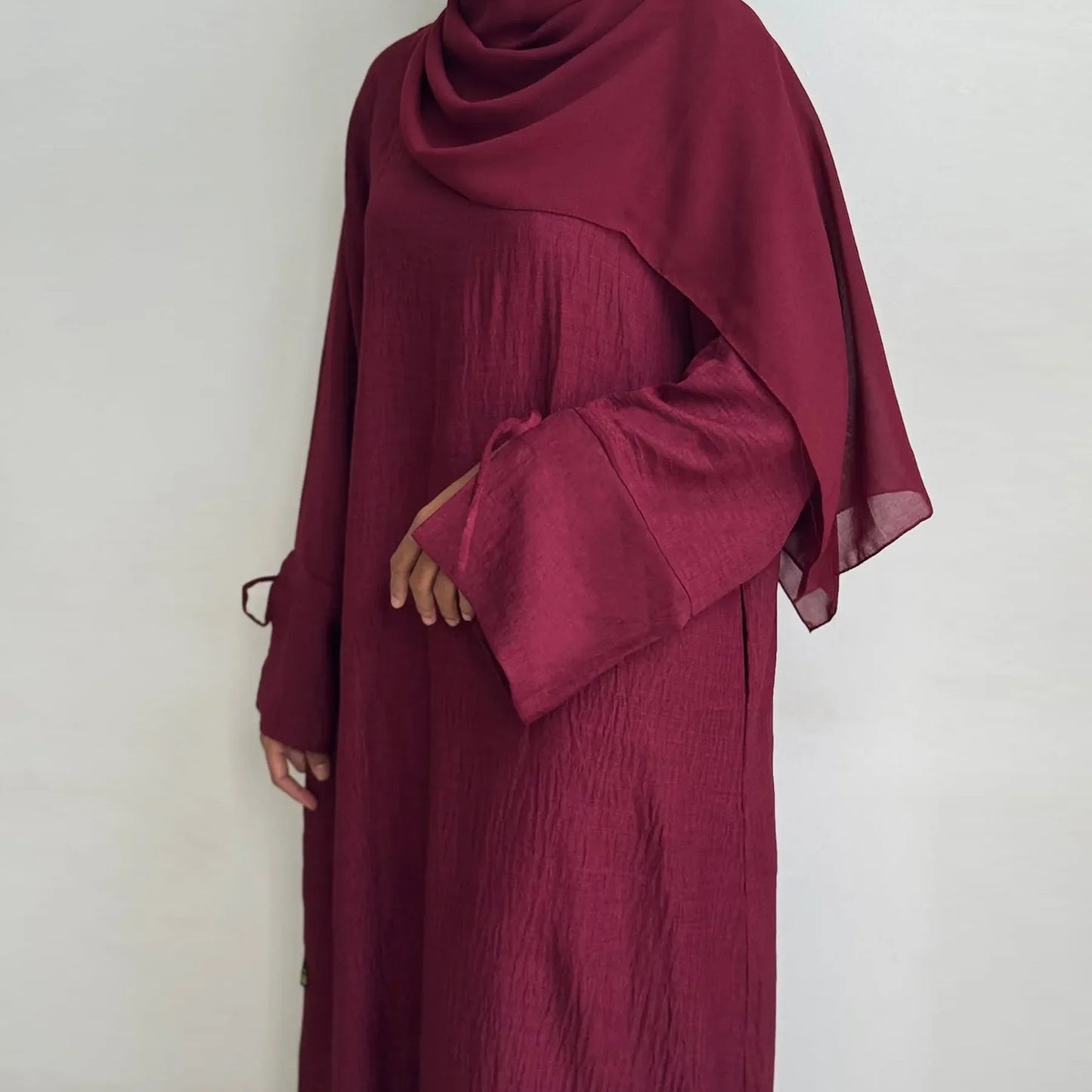 2025 New Ramadan Abaya Women Muslim Dress Solid Color Robe Dubai Abayas Eid Islam Clothing Turkish Casual Modest Robe for Adult