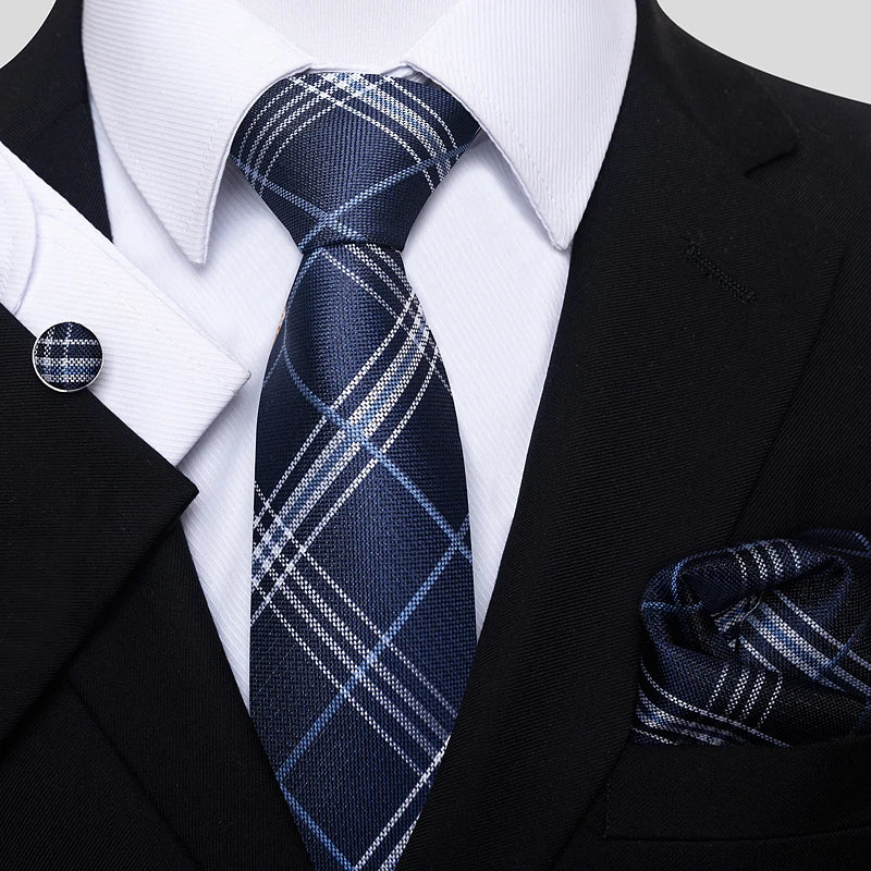 Tie For Men Blue Gold 65 Colors Sale Wedding Present Tie Pocket Squares Set Necktie Suit Accessories Fit Group Holiday Party