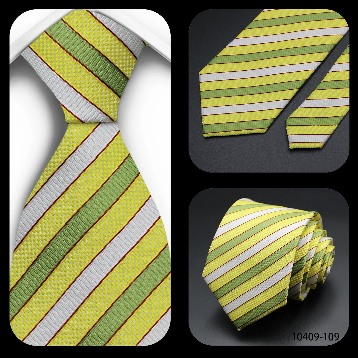 Tie Gravatas Fashion Wholesale Woven Striped Necktie Wedding Accessories Blue Man Fit Group Party Office Neck Ties