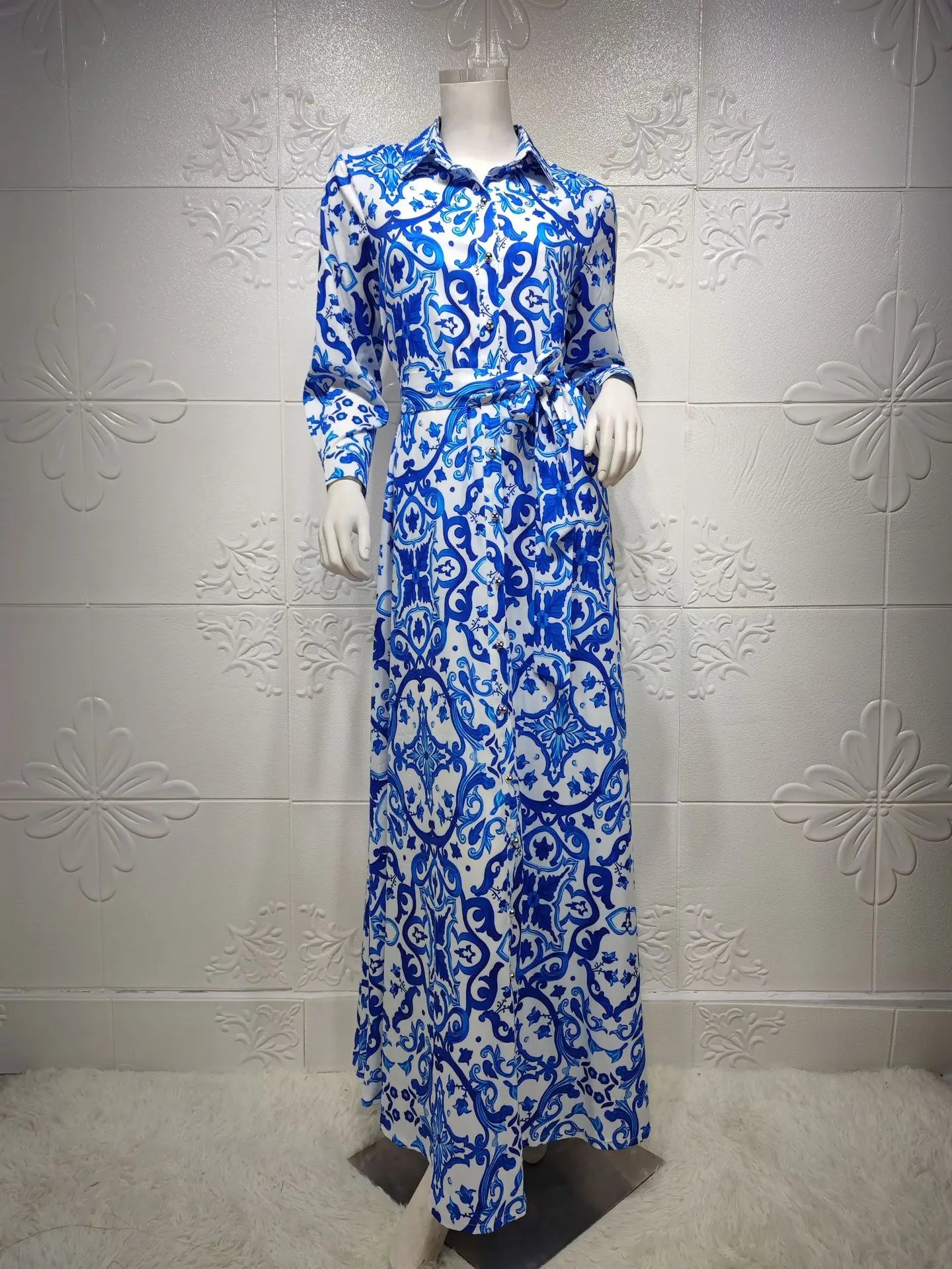 Saudi Long Dresses For Women Floral Abaya Muslim Arabic Wear Long Shirt  Summer Elegance Robe Girl's Clothing