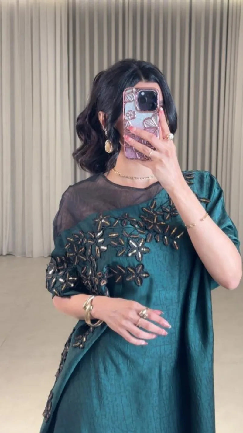 Abaya for Women Floral Lace Ethnic Moroccan Dress Muslim Dubai Attire Islamic Clothes Wedding Eid Ramadan Jalabiya