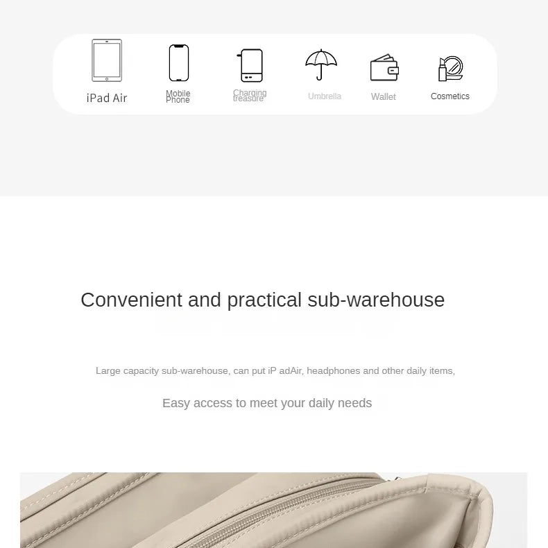 Golf Handbag for Women, Large Capacity, Crossbody Bag, Fashionable Canvas Bag, Middle-aged Mother Bag, The multifunctional bag