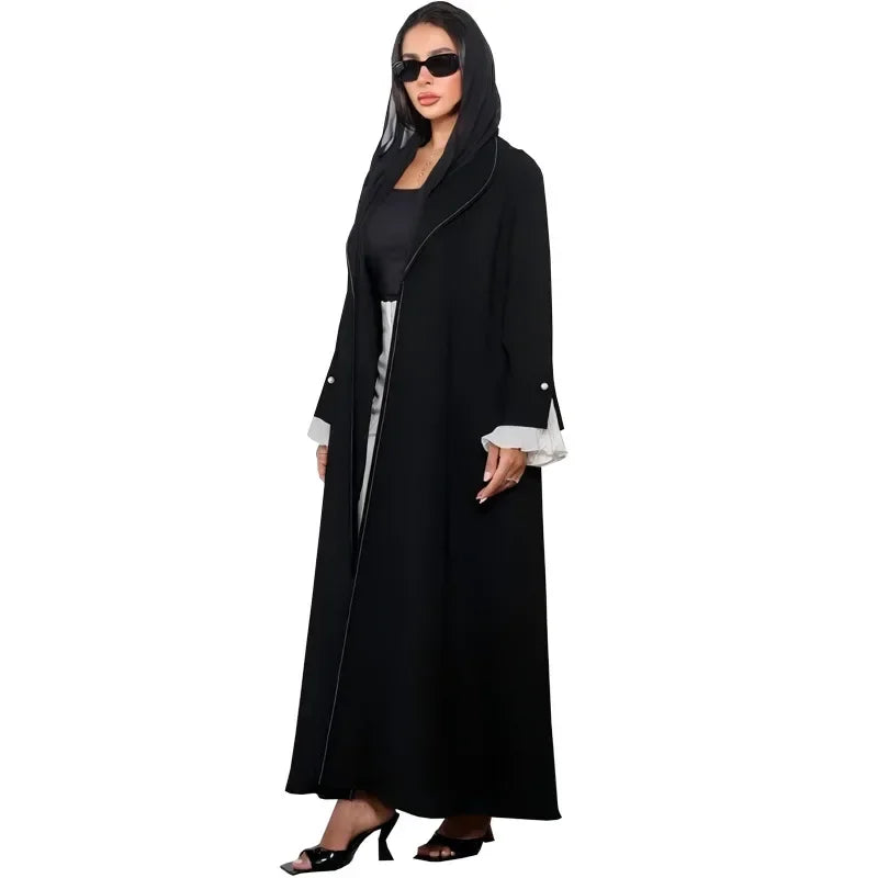 Eid Muslim Abaya for Women Dress Split Morocco Party Dresses Ramadan Print Pleated Abayas Kaftan Islam Dubai Arab Long Robe 2024