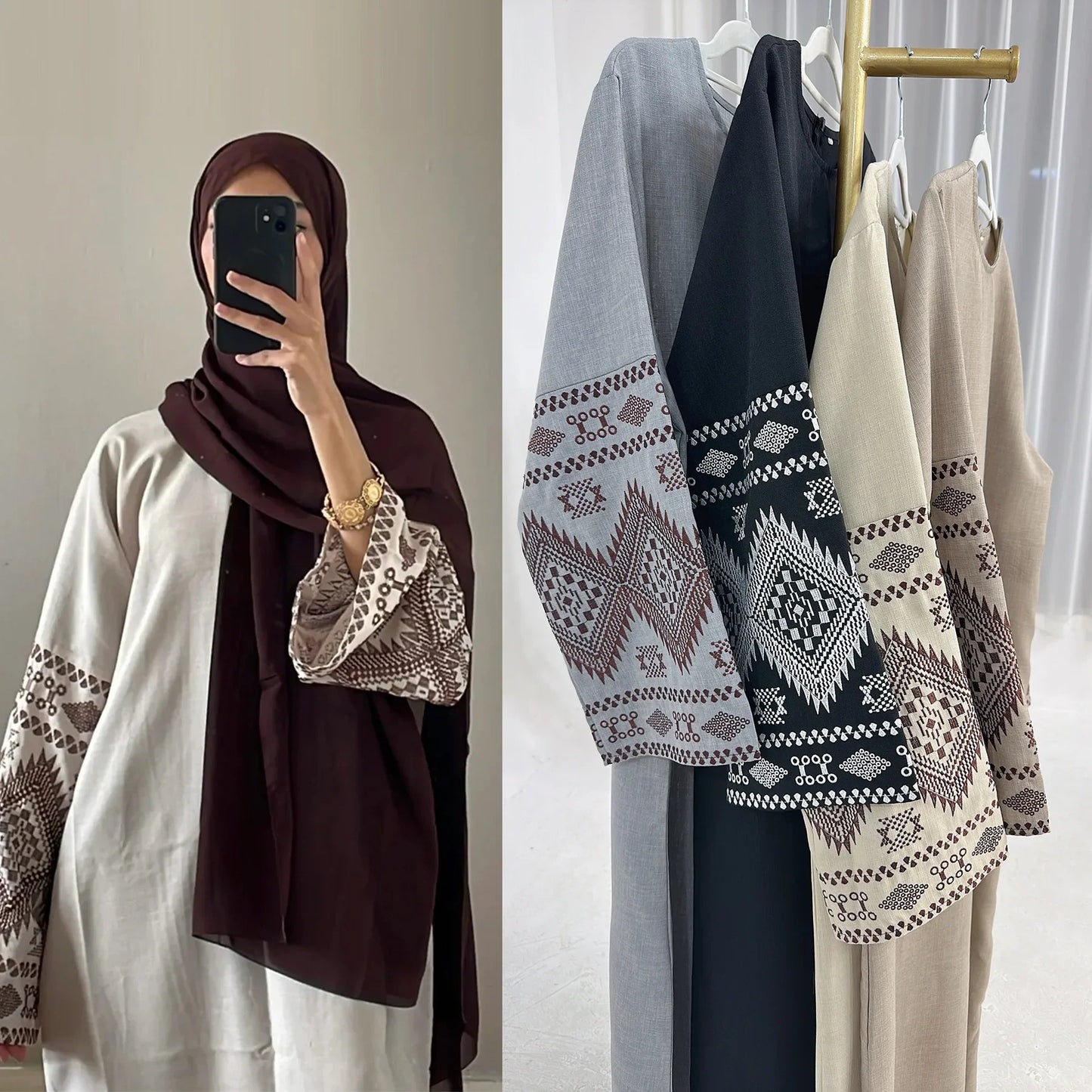 Eid Muslim Abaya for Women Party Embroidery Dresses Kaftan Arab Long Robe Islam Ramadan Dubai Abayas Vestidos Morocco Jalabiya