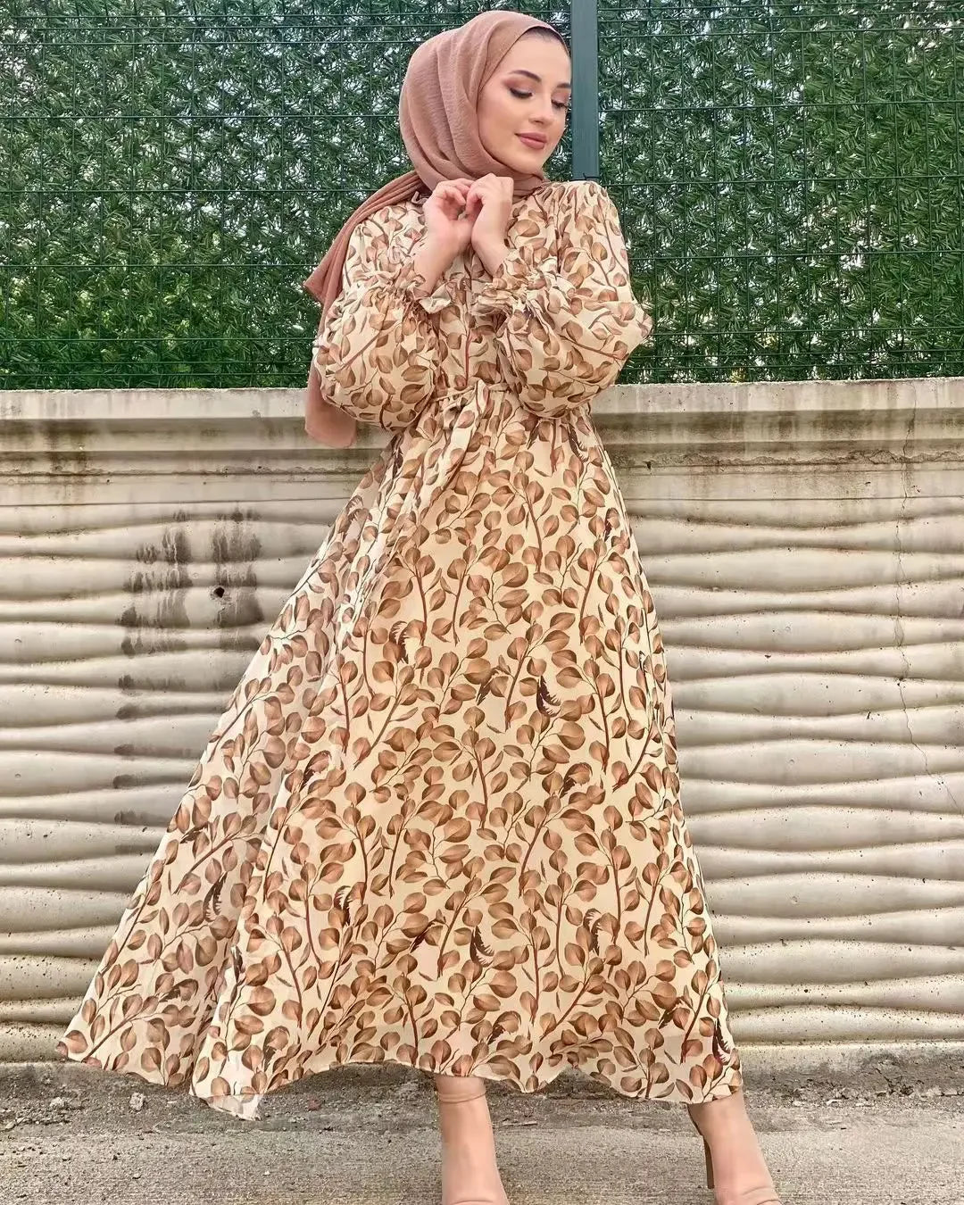 Summer Abaya Dubai Luxury Muslim Woman Dresses Chiffon Ramadan African Elegant Dresses(Not contain Hijab)