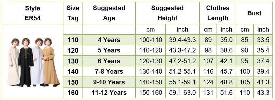 Teenage Boys' Summer Muslim Robe Kids Arab Folk Clothes Boys Solid Color Thobe 5-14 Years National Outfit for Children New