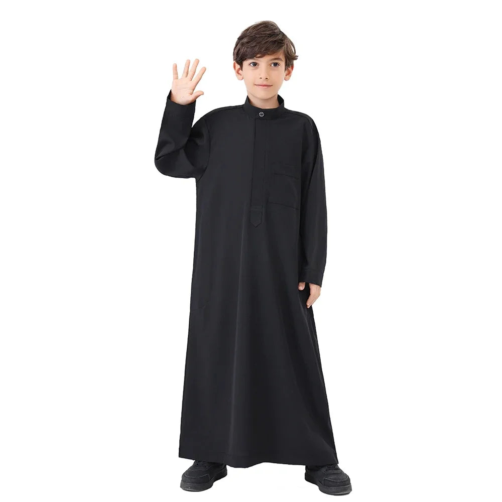 Muslim Kids Boys Jubba Thobe Robe Turkey Arabic Islam Dubai Abayas For Prayer Clothes Djellaba Robe Musulmane Hombre