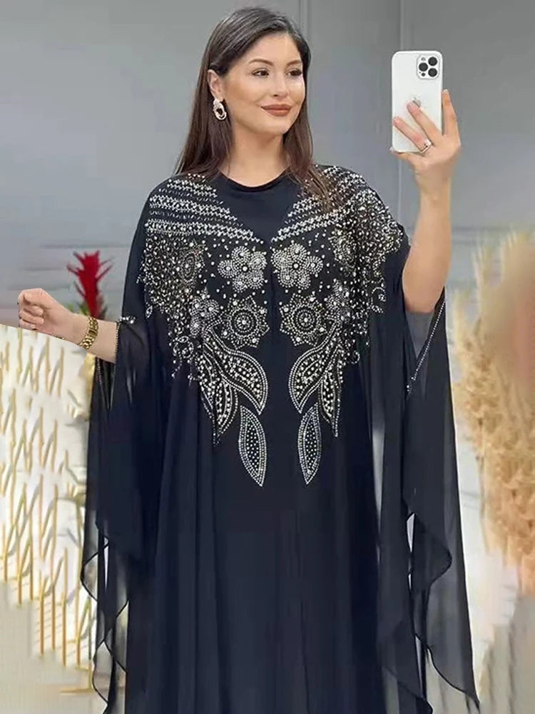 Abayas For Women Dubai Luxury 2025 Chiffon Boubou Muslim Fashion Dress Caftan Marocain Wedding Party Occasions Djellaba Femme