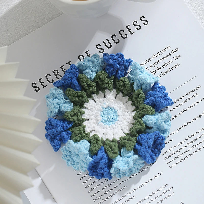 Lily of the Valley Crochet Coaster Flower Placemat Bouquet Cup Pad Coffee Mug Mat - Unique Mother's Day Gift