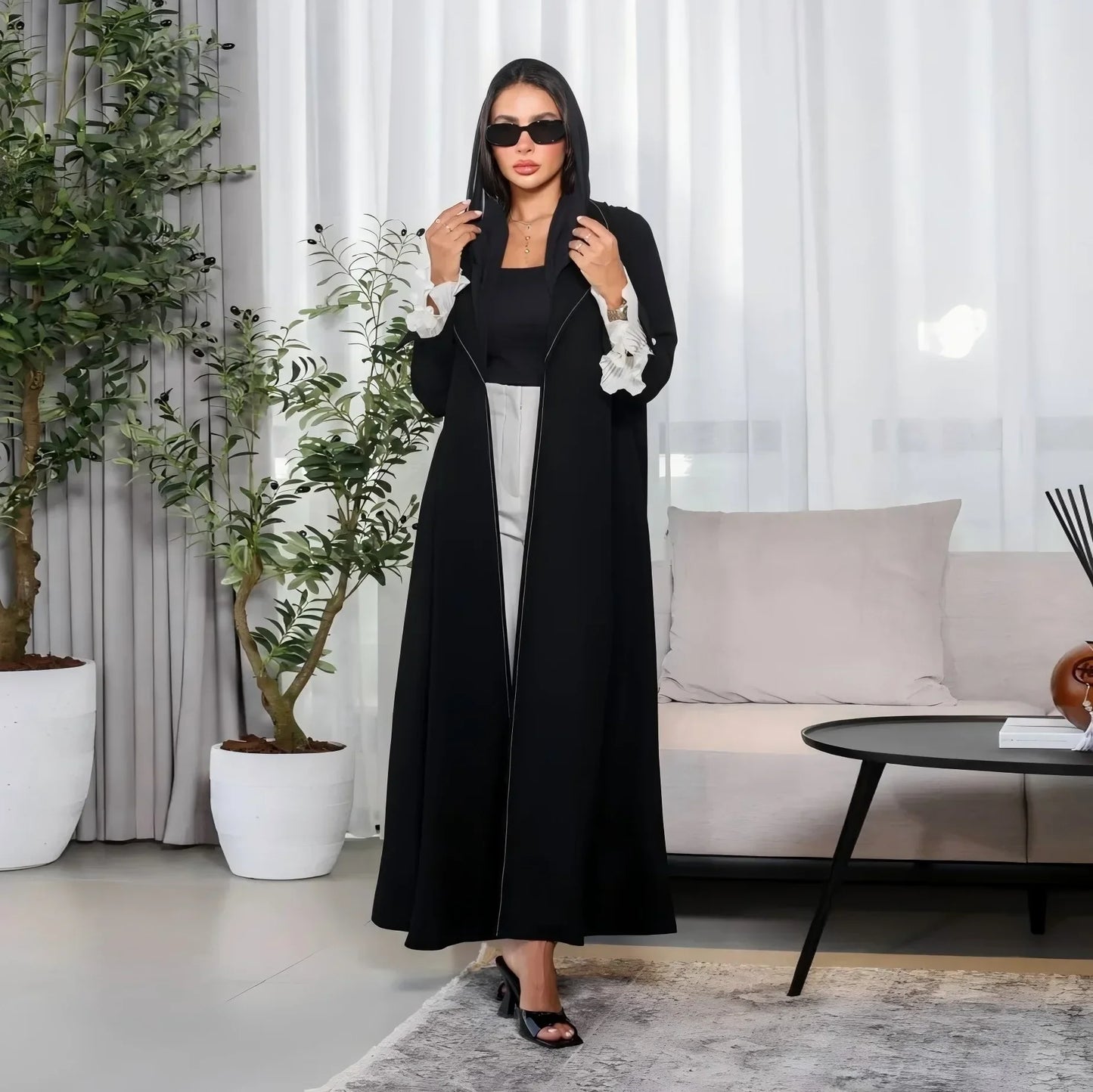 Eid Muslim Abaya for Women Dress Split Morocco Party Dresses Ramadan Print Pleated Abayas Kaftan Islam Dubai Arab Long Robe 2024
