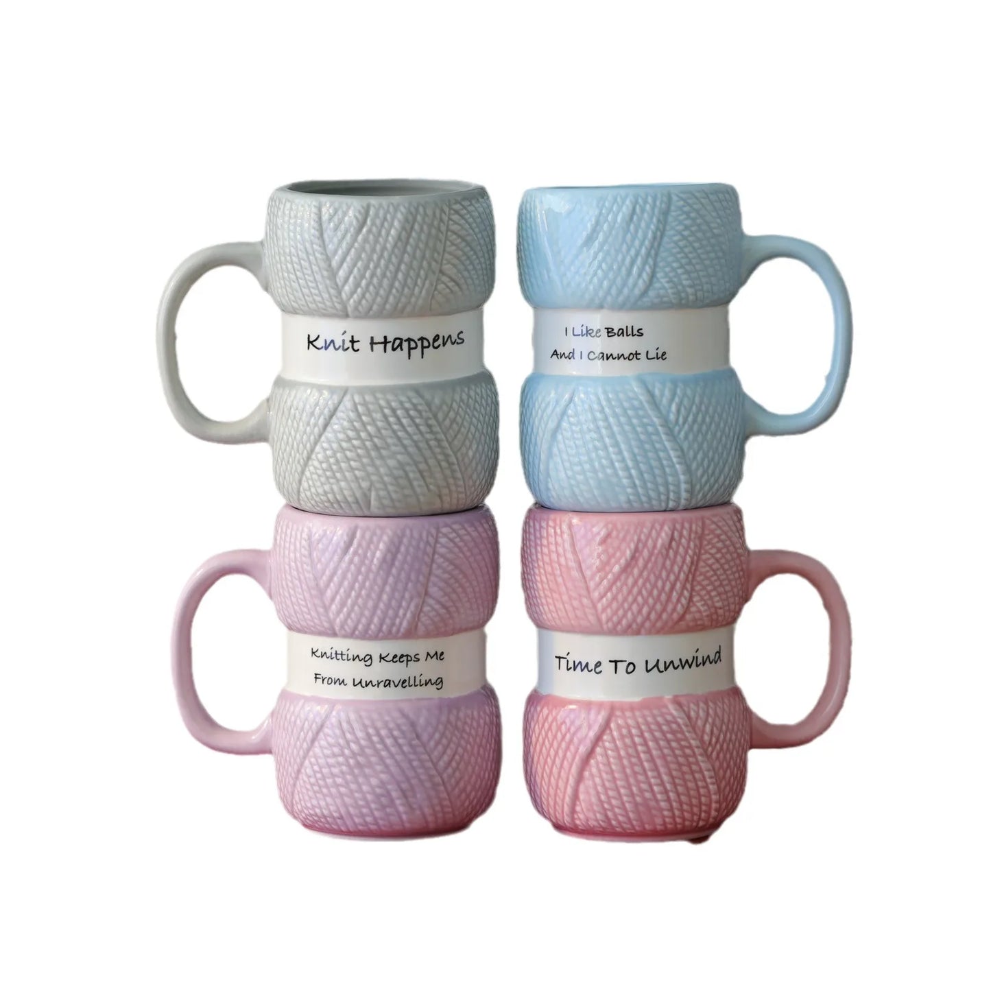 425ml Creative Knitted Pattern Gift Mug Colorful Woolen Balls Mugs Home Party Christmas Birthday Or Christmas Gift Cup