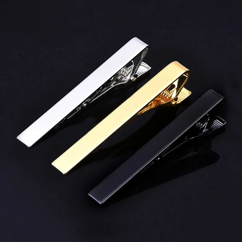 Tie Clip for Men Metal Copper Simple Bar Clasp Practical Necktie Accessories Fashion Mens Classic Tie Clips Clamp Pin Jewelry