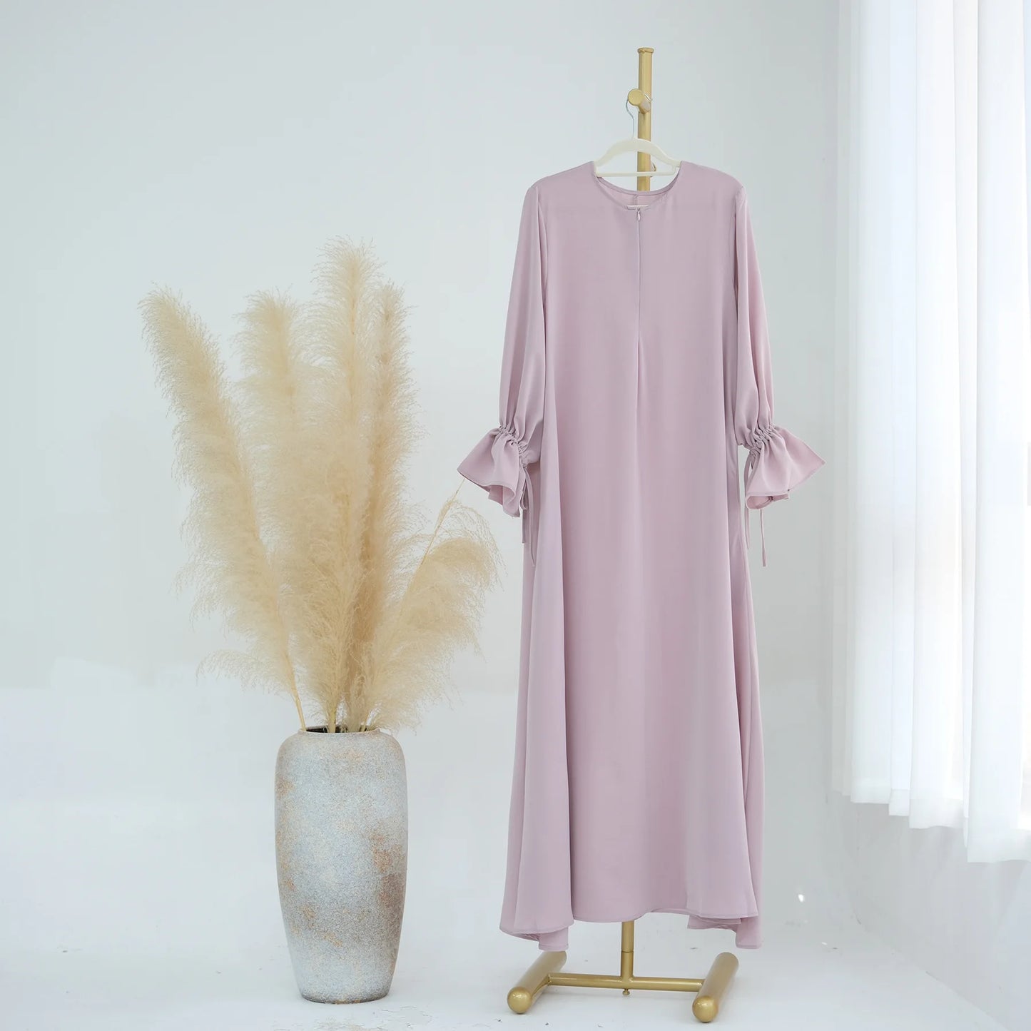 Eid Muslim Dress for Women Abaya Bow Jalabiya Ramadan Lace Up Vestidos Largos Islam Arab Long Robe Morocco Dubai Kaftan 2025