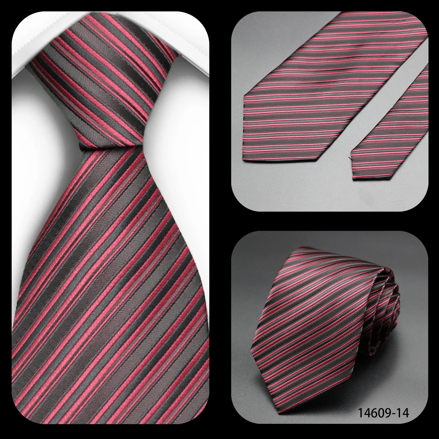 Tie Gravatas Fashion Wholesale Woven Striped Necktie Wedding Accessories Blue Man Fit Group Party Office Neck Ties