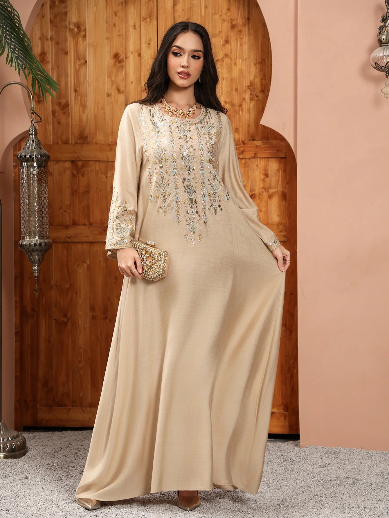 Women Jalabiya Dubai Dress Abaya Eid Ramadan Party Gorgeous Long Dresses Muslim Embroidery Vestidos Largos Robe Saudi Arab 2026