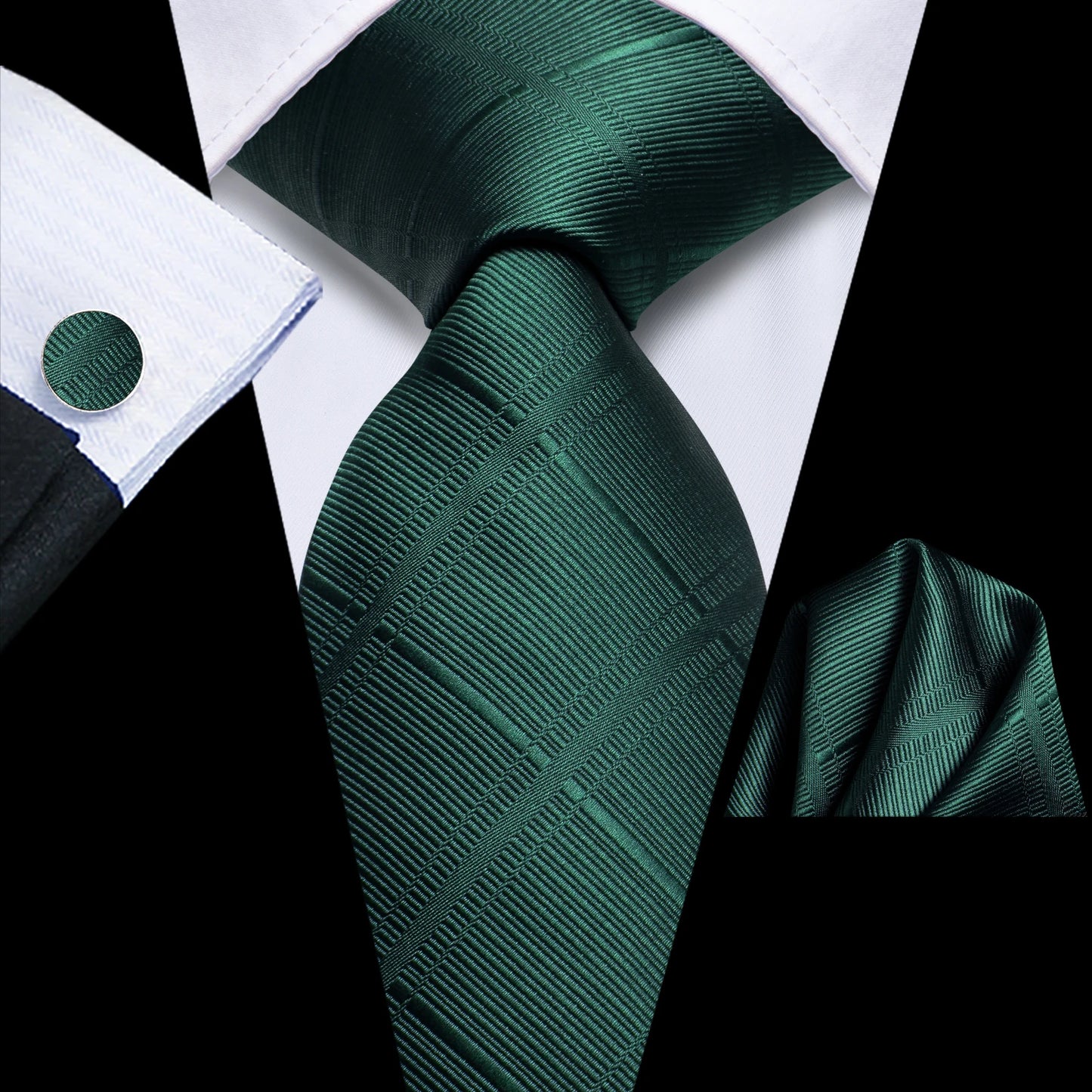 Hi-Tie Plum Color Pliads Mens Fashion Necktie Handkerchief Cufflinks for Tuxedo Classic Tie Man Gift Valentine's Day