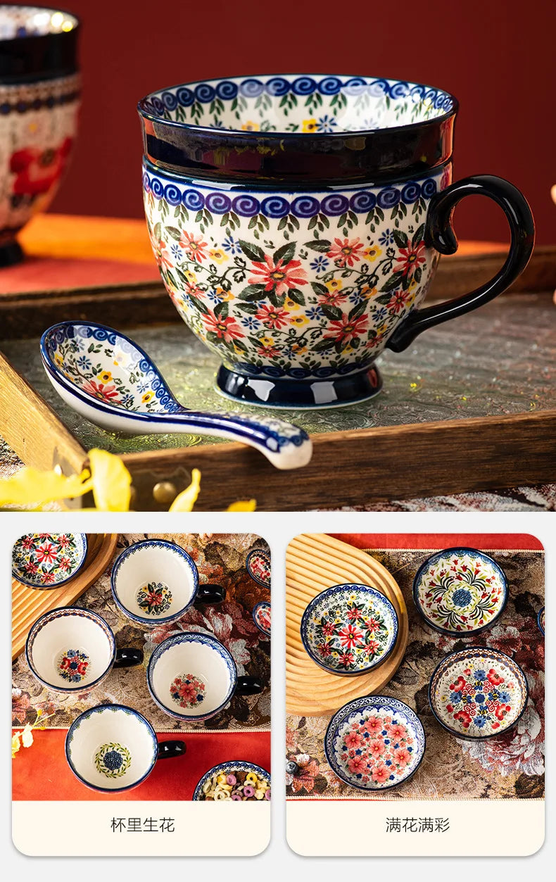 Hand-painted Mugs Creative Drinkware Coffee Milk European Breakfast Mugs
